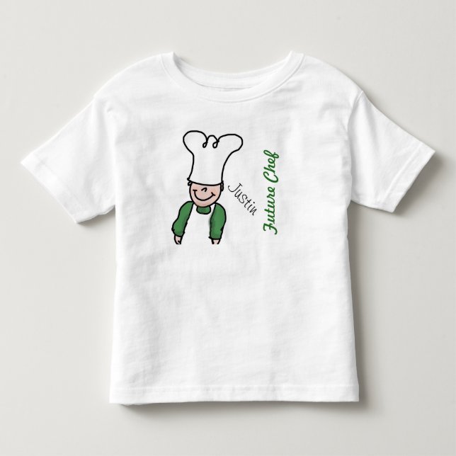 Camiseta Infantil Futuro Chef com nome (Frente)