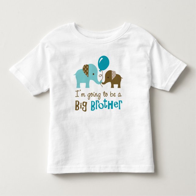 Camiseta Infantil Futuro irmão mais velho - Elefante de Mod (Frente)