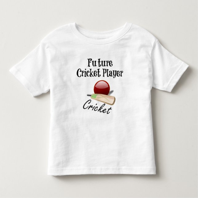 Camiseta Infantil Futuro Jogador de Críquete (Frente)