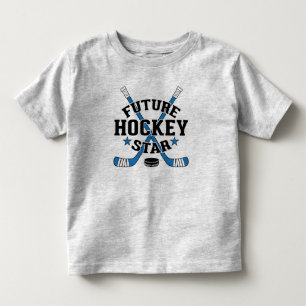 Camiseta Infantil Futuro jogador de hóquei em estrela com punhos az