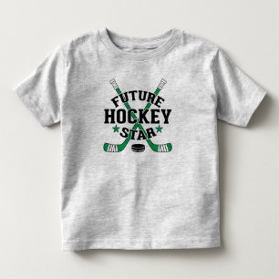 Camiseta Infantil Futuro jogador de hóquei em estrela com punhos ve