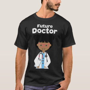 Camiseta Infantil Futuro Médico . Menina Morena