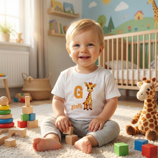 Camiseta Infantil G é para Giraffe Toddler Tee (Criador carregado)