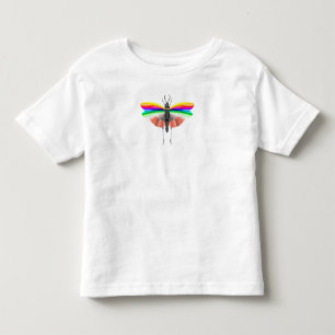 Camiseta Infantil Gafanhoto Arco-Íris