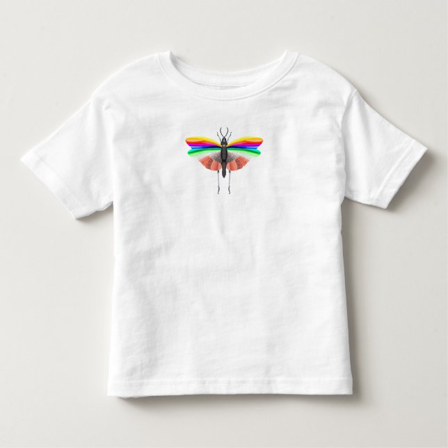 Camiseta Infantil Gafanhoto Arco-Íris (Frente)