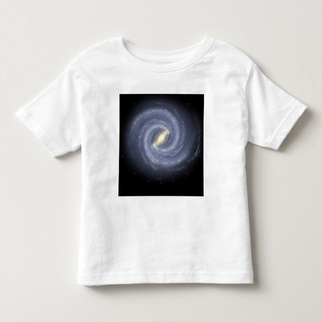 Camiseta Infantil Galáxia Via Látea (anotada) (Frente)