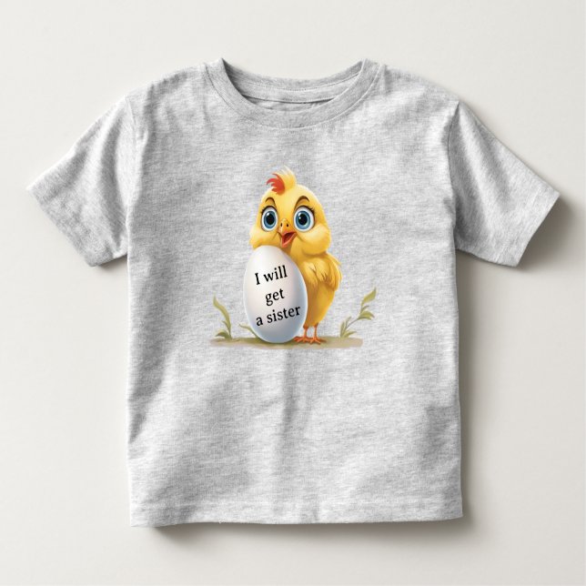 Camiseta Infantil Galinha branca (Frente)