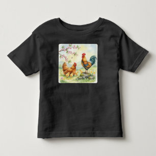 Camiseta Infantil Galinha de vida na fazenda personalizada para bebê
