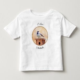 Camiseta Infantil Galinha em Birdhouse Pintura Original de Pássaros
