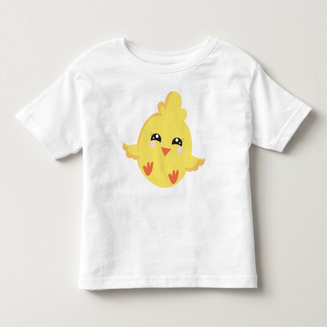 Camiseta Infantil Galinha Fresca, Galinha Bebê, Galinha Pequena, Pin (Frente)