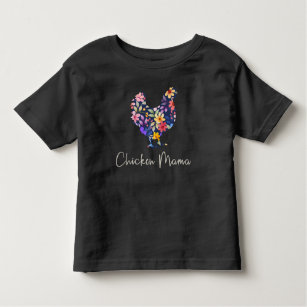 Camiseta Infantil Galinha Mama Flores fazendeiro galinha