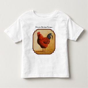 Camiseta Infantil Galinha Rhode Island Red Rooster
