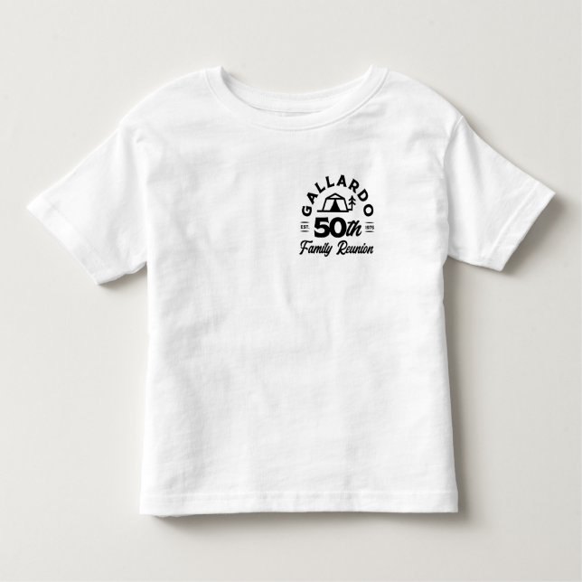Camiseta Infantil Gallardo 50º Aniversário da Família Sindicato Todd (Frente)