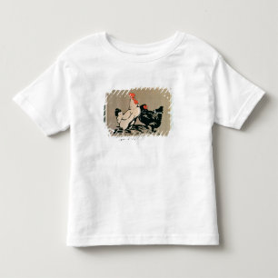Camiseta Infantil Galo novo e galinha (litho da cor)