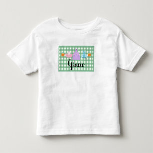 Camiseta Infantil Gancheta de Xadrez ou Nome de tratamento Toddler T