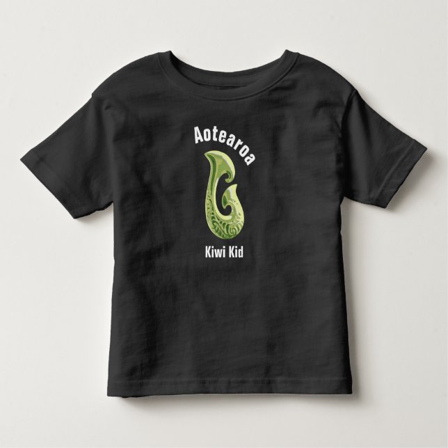 Camiseta Infantil Gancho de peixe Aotearoa   (Frente)
