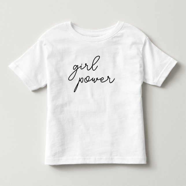Camiseta Infantil Gangue de Meninas | Citação Moderna de Poder de Me (Frente)