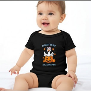 Camiseta Infantil Ganso Mais Legal de Halloween no Adorável Pomar de