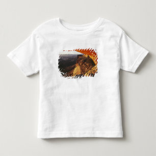 Camiseta Infantil Garganta Overhand & rochosa da rocha alaranjada