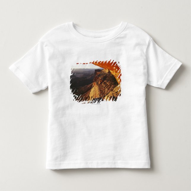Camiseta Infantil Garganta Overhand & rochosa da rocha alaranjada (Frente)