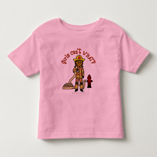 Camiseta Infantil Garota Bombeiro (Frente)