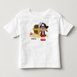 Camiseta Infantil Garota de Pirata Bonita