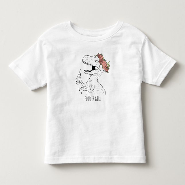 Camiseta Infantil Garota do Dinossauro (Frente)