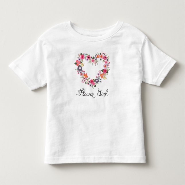Camiseta Infantil Garota Flor Blushing Heart-shirt (Frente)
