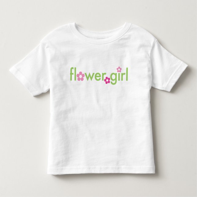 Camiseta Infantil Garota Flor - Camisa-T do Toddler (Frente)