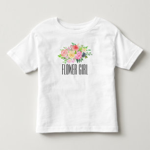 Camiseta Infantil Garota Flor Toddler Tee Kids Flower Girl T-shirt