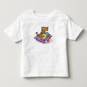 Camiseta Infantil Garota levantada com braços levantados e garotos s