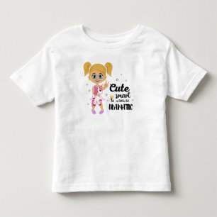 Camiseta Infantil Garota rosa, gostosa, inteligente, pesada e pesada