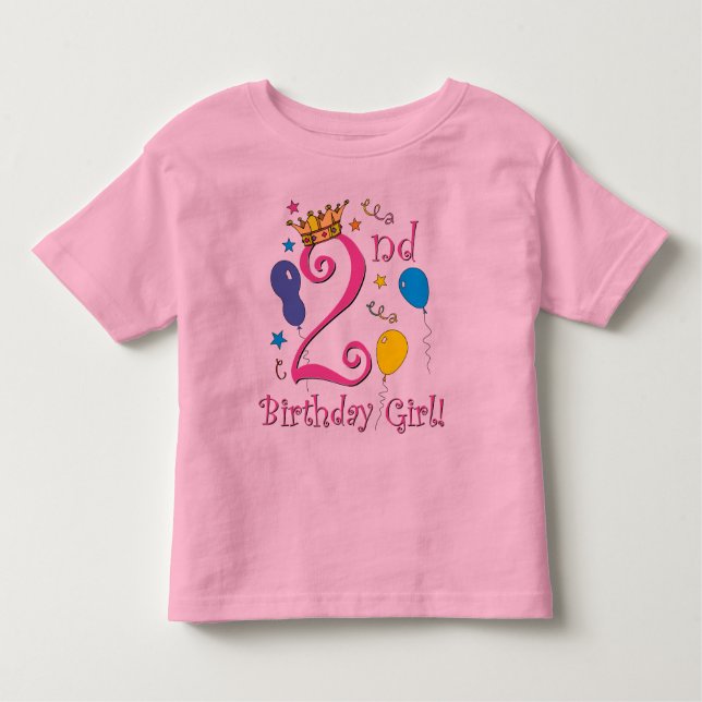 Camiseta Infantil Garota segundo aniversário! (Frente)