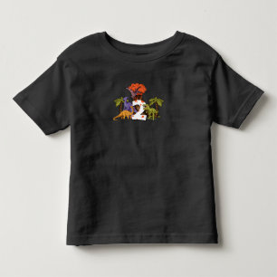 Camiseta Infantil Garota segundo aniversário Dino Dinossauros de 2 