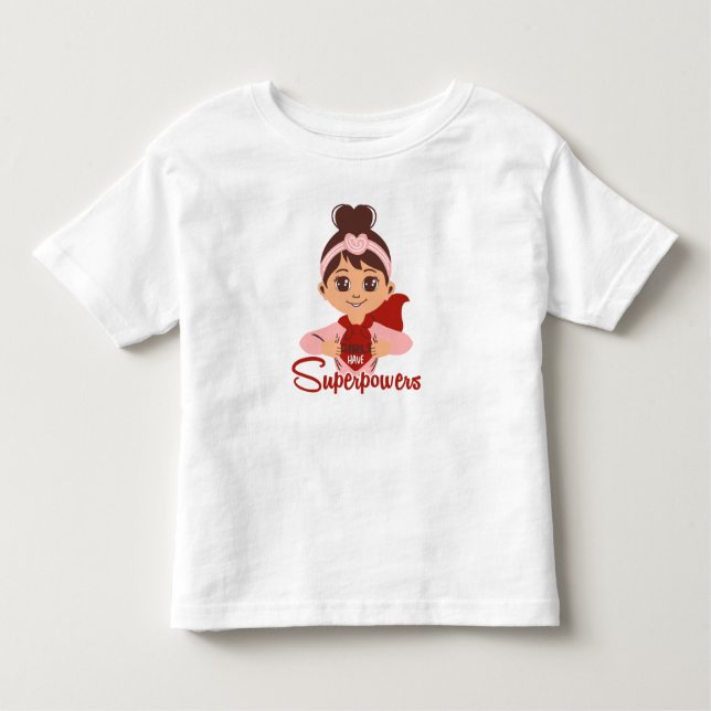 Camiseta Infantil Garotas Têm Super-Heróis Capetinos (Frente)