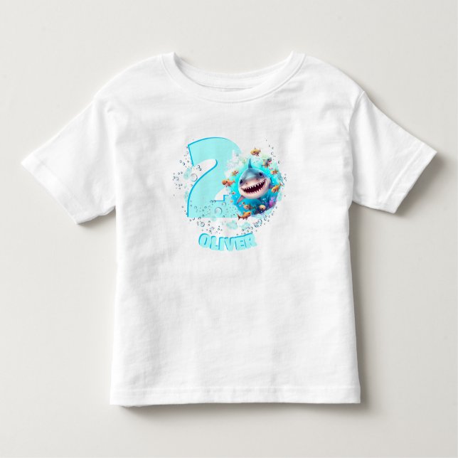 Camiseta Infantil Garoto da Idade Personalizada de Aniversário do Tu (Frente)