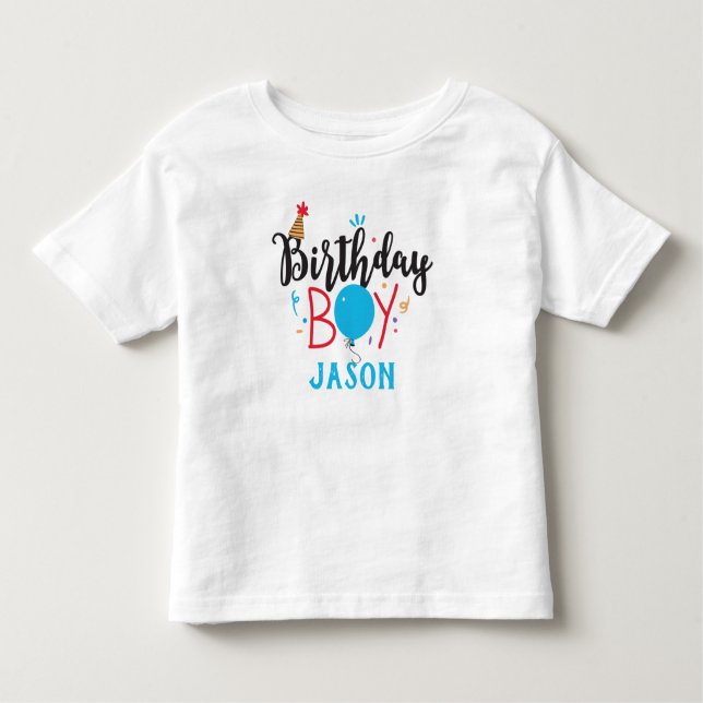 Camiseta Infantil Garoto de Aniversário Personalizado (Frente)