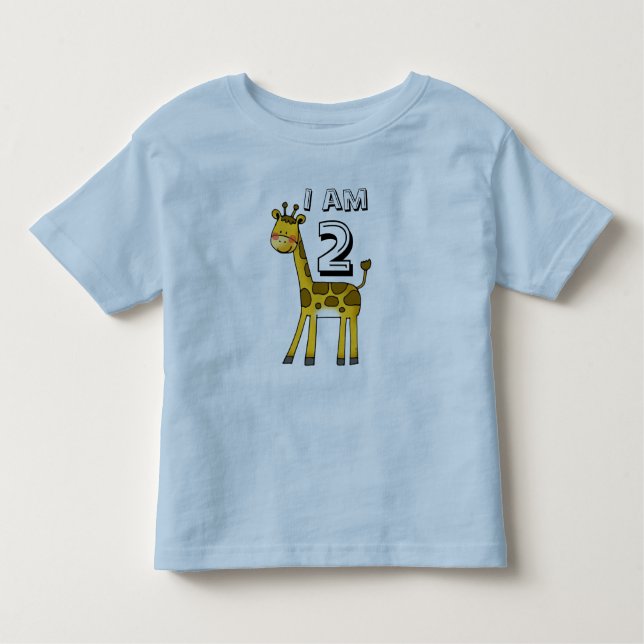 Camiseta Infantil Garoto/menina de 2 anos (girafa) (Frente)