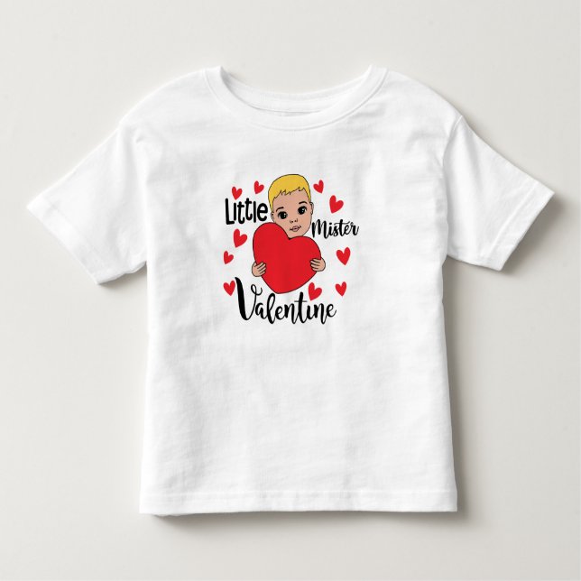 Camiseta Infantil Garoto Namorados bonito segurando arte para oferec (Frente)
