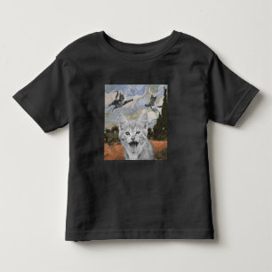 Camiseta Infantil Gatinhas Loucas se Divertindo Ilustração Surrealis