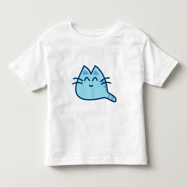 Camiseta Infantil Gatinho azul Pulli (Frente)