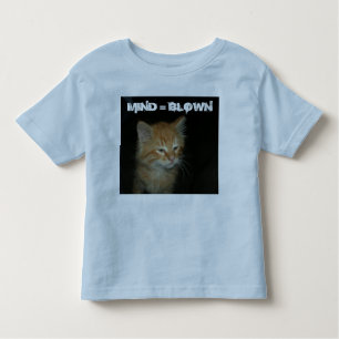 Camiseta Infantil Gatinho "MIND = BLOWN" Toddler Ringer T-Shirt