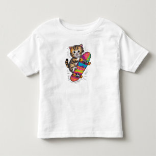 Camiseta Infantil Gatinho Skater