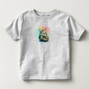 Camiseta Infantil Gatinho Sonolento com Bola de Futebol – Amante de