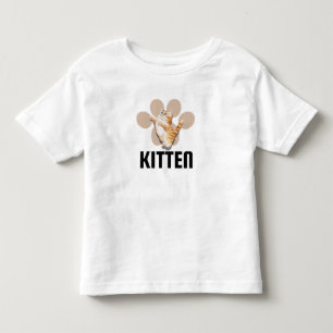 Camiseta Infantil Gatinho Whimsical Watercolor T-Shirt Design Coro