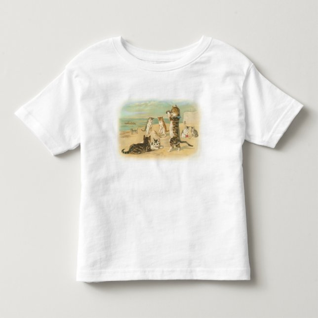 Camiseta Infantil Gatinhos da praia (Frente)