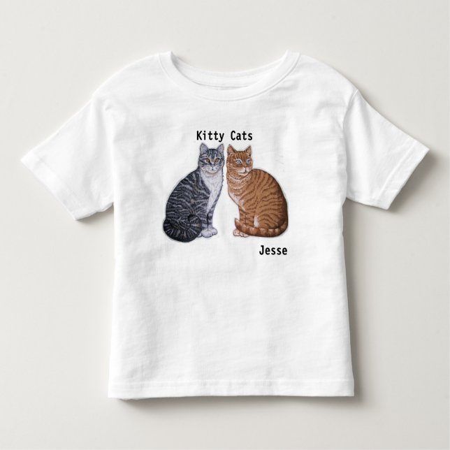 Camiseta Infantil Gatinhos de criança T shirt Kids YOUR NAME Kitten (Frente)