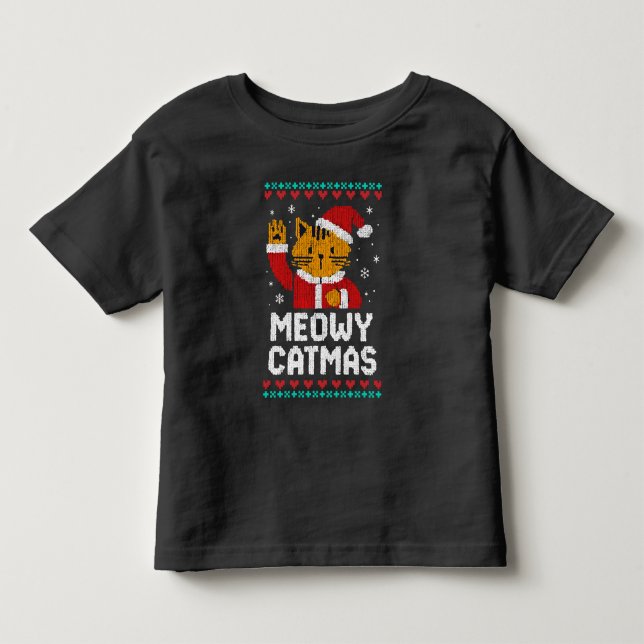 Camiseta Infantil Gatnatal Meowy (Frente)