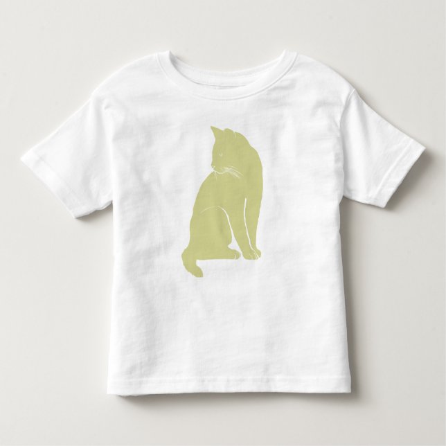 Camiseta Infantil Gato amarelo (Frente)