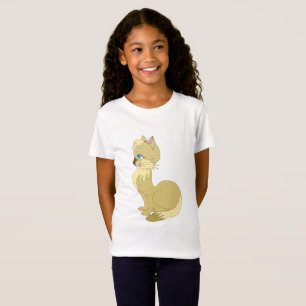 Camiseta Infantil Gato Amarelo